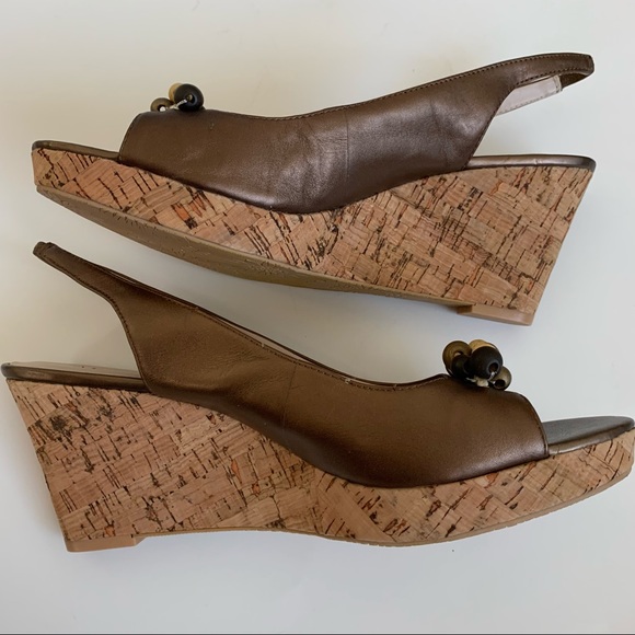 Anne Klein Akodiana Peep-toe Wedge Sandal - Picture 3 of 8